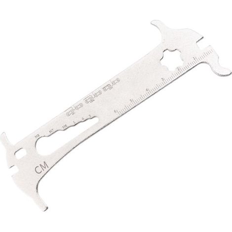 Jauge d'usure de chaîne, jauge de rétraction de chaîne, entretien de vélo, système de mesure de précision, 12,6 x 4,8 cm (1/5)