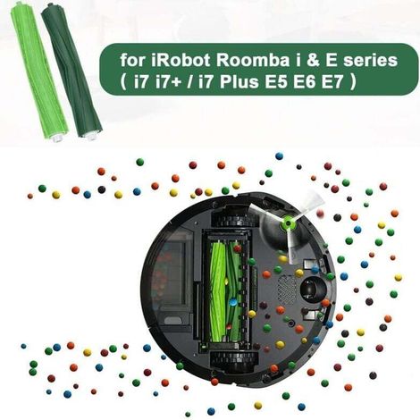 spazzole in gomma multisuperficie per aspirapolvere robot iRobot i7 i7+ / i7 Plus i8 i8 Plus E5 E6, rulli di ricambio per Roomba serie E e I (1/3)