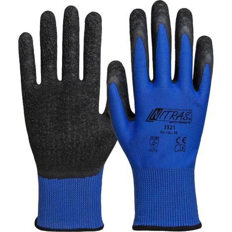 Guanti da lavoro nitras 3521 nylon certificati EN 388 confezione 12