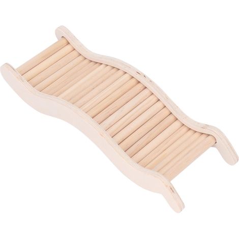 Échelle pour hamster en bois, pont-échelle facile à installer, jouet d'escalade interactif anti-anxiété, idéal pour la décoration. (1/5)