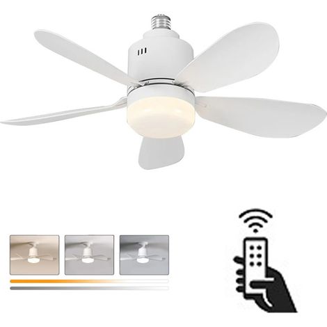 52,5 cm Deckenventilator mit LED-Beleuchtung – Warm-/Kaltweiß – Schnelle Montage (1/3)