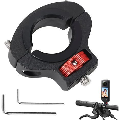 Action-Kamera-Fahrradhalterung, Lenkerhalterungen für Motorrad und Fahrrad, 360° drehbare Aluminium-Montagehalterung, 1/4"-Action-Kamera-Lenkerhalterung für GoPro und andere Action-Kameras (1/5)