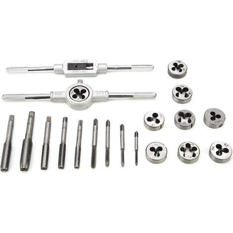 FENOPLASTICA20 PCS Outil Pour Tarauder, tarauds et filières, Filetage Extracteurs de Vis, M3-M12 en Acier, avec Étui de Rangement (1/5)