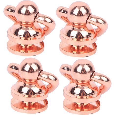 Set mit 4 Rundkopf-Metallnägeln, Drehnietspitzen für DIY-Lederarbeiten, Hardware-Zubehör, bronze-violett getönt (1/5)
