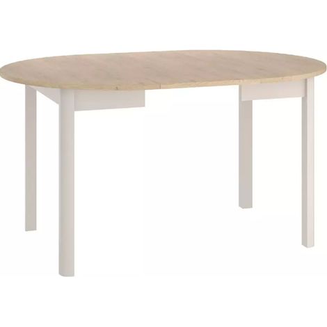 Table repas extensible ronde 8 places bois clair LORENZAZ1