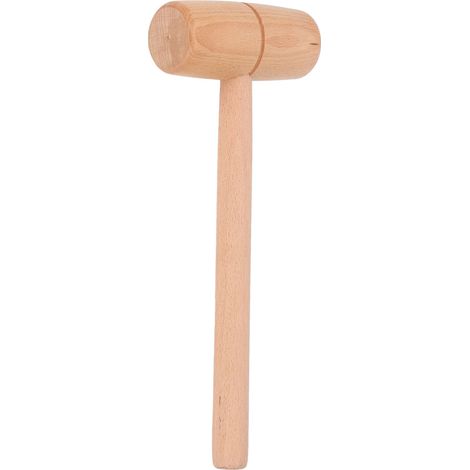 Lot de 2 maillets en bois avec manche encastré, marteau multifonction pour atelier, montage meuble, sculpture, cassage fruits de mer (1/5)