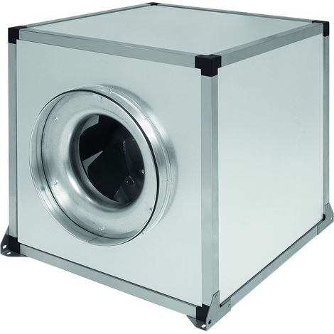 Caisson de ventilation tertiaire double peau 6600 m3/h D450 mm tri 230/400V S&P 248015