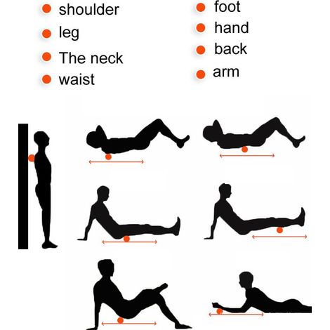 Balle de Massage en Silicone pour Fascia - Soulagement Musculaire, Yoga et Fitness - Noir