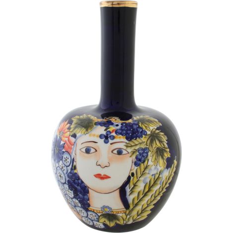 DKD Home Decor Vase Porcelaine Visage Bleu Multicouleur (1/3)