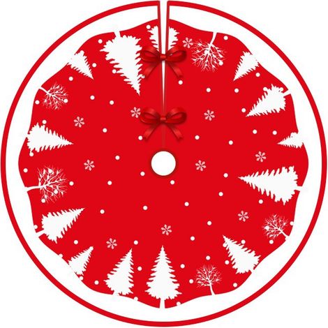 Jupe de sapin de Noël, 2 pièces de tapis de sapin de Noël de 90 cm de diamètre, décoration de sapin de Noël, décoration de la maison (1/5)