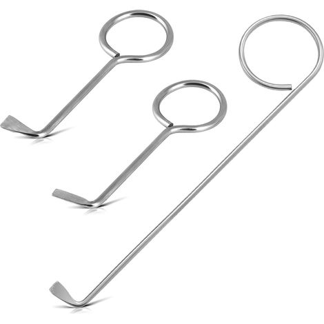 Lot de 3 clés universelles professionnelles à clé à clé à clé à garniture, clés à barbe, kit de crochetage, en métal, outil d'ouverture de porte, clé de chambre, clé universelle pour portes