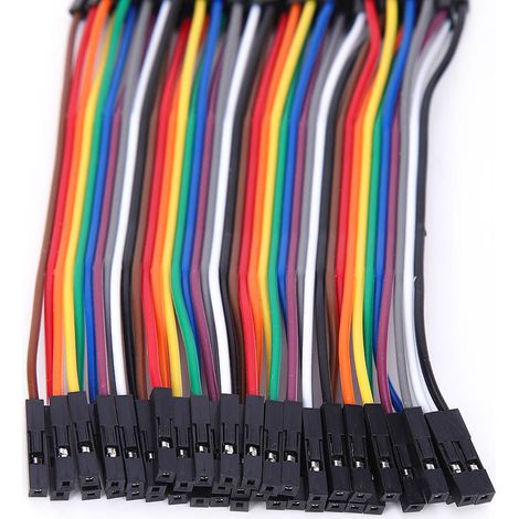 Connecteurs de fils DuPont mâle-femelle, 2,54 mm de large, 40 pièces, 10 cm. (1/5)