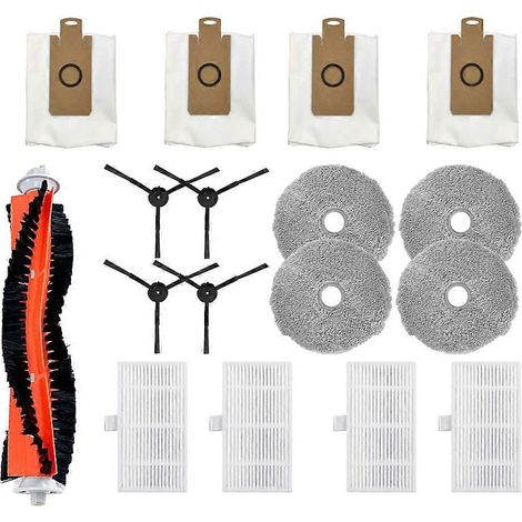 Pour balai à franges Blaupunkt Bluebot OMEGA, brosse latérale principale, filtre HEPA et chiffon de nettoyage (1/5)