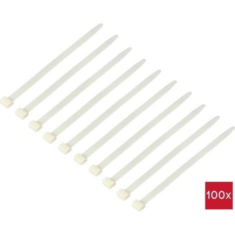 TRU COMPONENTS TC-12533312 Fascetta per cavi 280 mm 12.7 mm Bianco Naturale HVAC 100 pz. (1/3)