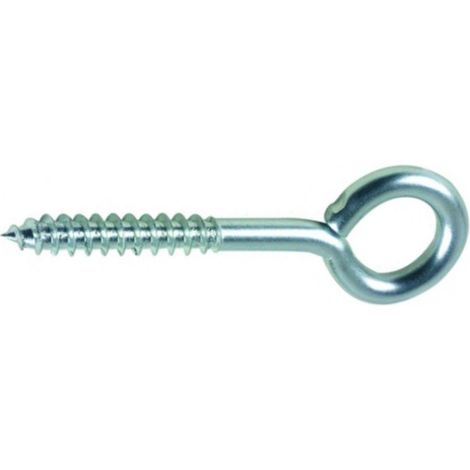 D-Work 100 Pitons à visser Acier Zingué 5 x 40 mm - Longueur 60 mm, Diamètre 5 mm, Anneau 13 mm - Norme NFE 25609 - Fixation idéale pour bricolage (1/4)