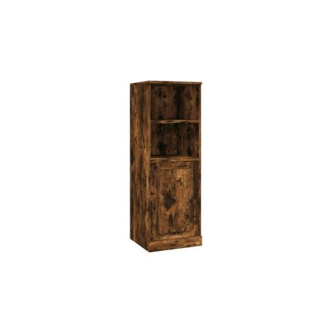 Buffet haut chêne fumé 36x35,5x103,5 bois d'ingénierie (1/5)