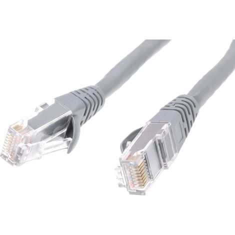 Câble cat 6 Avec connecteur / , U/UTP, gaine LSZH Gris, 500mm ( Prix pour 1 )