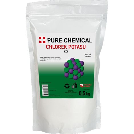 Chlorure de potassium KCL - 0,5 kg - Pureté 99,9% - Engrais polyvalent - Solubilité exceptionnelle