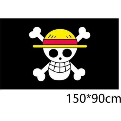 Drapeau - 90x150 cm - Skull De Pirate - Pour Décoration Intérieure Et Extérieure - 1 Pièce (1/2)