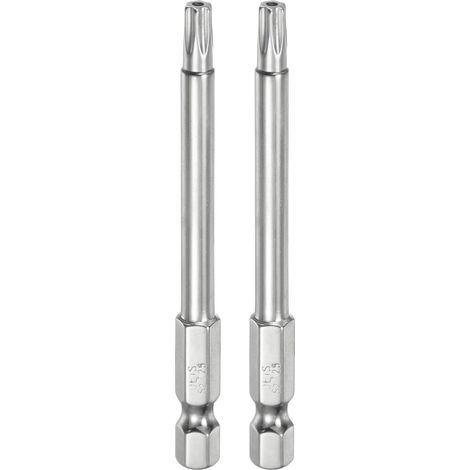 2Pcs Embout de Sécurité Torx T25 1/4" Hexagonal 3" Longueur (1/5)