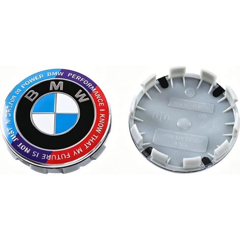 Lot de 4 Cache-Moyeux de Roue 68 mm pour Série 1 3 5 7 X1 X3 X4 X5 X6, Centre de Jante Automobile, Emblème Décoratif de Roue, 4 Pièces Multicolore (1/3)
