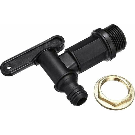 Robinet cuve 1000l Plastique,Adaptateur de boîte de Rangement d'eau IBC,Adaptateur Robinet Tuyau arrosage,pour recuperateur Eau de Pluie, réservoir de Carburant (Cuivre) (1/3)