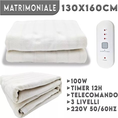 Scaldaletto Elettrico Lavabile Matrimoniale e Singolo matrimoniale