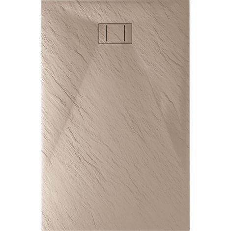 Duschtasse taupe Stein-Effekt mod. Blend 80x100 cm rechteckig