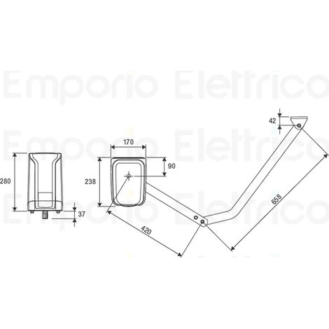 beninca motoréducteur bras articulé 24v sam.e24 plus 959007007 (1/3)