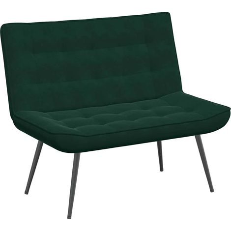 Banc gris foncé 110x74x84 cm velours (1/5)