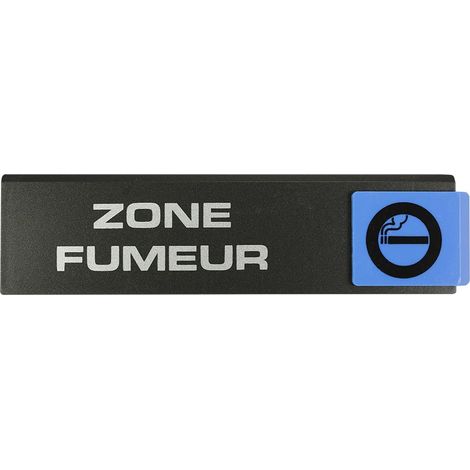 Plaque de porte Zone fumeur - Europe design 175x45mm - 4260860