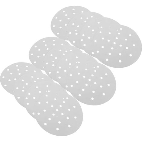 400pièces Papier Sulfurisé Rond pour Cuiseur Vapeur Doublure pour Panier de Friteuse à Air Feuilles de Papier pour Cuisson Vapeur Tapis pour Friteuse à Air'-'- (1/5)