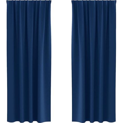 Maison Exclusive - Verdunkelungs-Vorhänge mit Ringen 2 pcs Dunkel