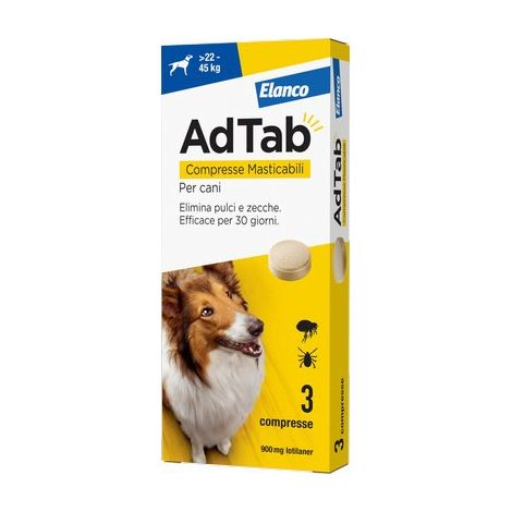 ANTIPARASSITARIO ADTAB CANI ELANCO - KG 22/45 CF=PZ 3- 1 confezioni