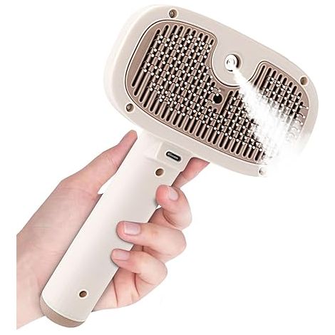 Peine en aerosol para gatos, cepillo de aseo para gatos peludos, cepillo para el pelo de gatitos, dispositivo de aseo para mascotas