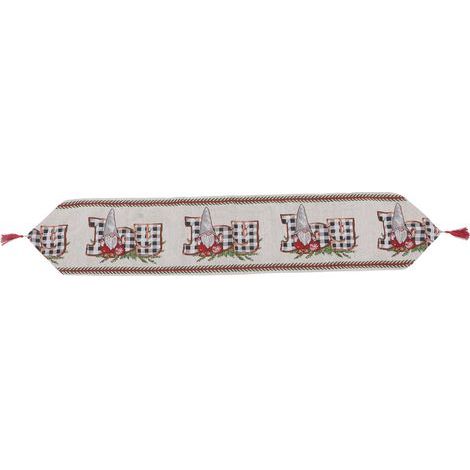 Chemin de table de Noël réutilisable et lavable, en tissu tricoté de 1,8 m de long, idéal pour la maison, les cafés et autres lieux de fête (Type 2). (1/5)