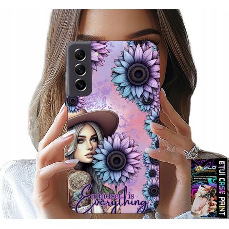 Custodia per Samsung Galaxy S22 - donna con girasoli e motivi femminili (1/5)