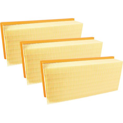 vhbw 3x Flachfaltenfilter kompatibel mit Kärcher VC 300 Staubsauger Filterelement (1/5)