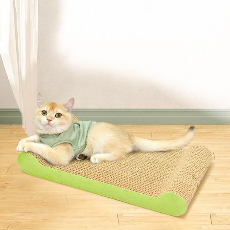 Rascador para gatos con forma de hueso, accesorios y juguetes para gatos, rascador y cortaúñas – Caja de cartón – 45 x 22 x 6,5 cm (1/4)