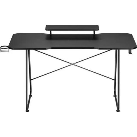 OPLITE ATIKA T10 XL MATTSCHWARZ großer Gaming-Schreibtisch - 136 x 60 x 75 cm (1/3)