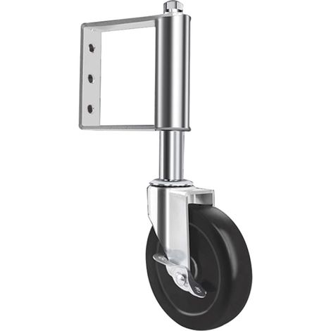 Roue de Portail Robuste  Roulettes à Ressort Roulettes Pivotantes Roue de Portail pour Portail en Bois et Clôture  (Argent) (1/3)