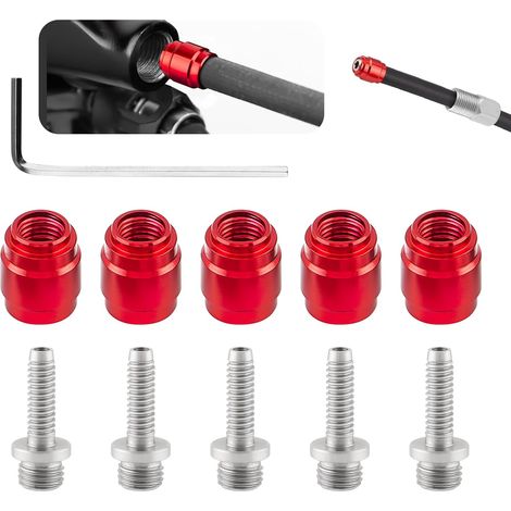 Lot de 5 Inserts de Frein à Disque - Olives pour Vélo de Montagne - Kit de Raccord d'Huile - Pièces de Rechange (1/5)