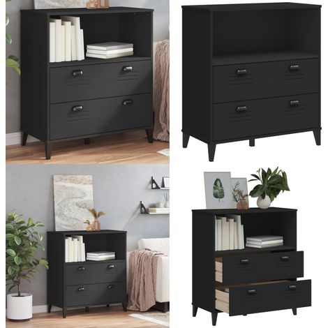 Bücherschrank VIKEN Schwarz 80x40x90 cm Holzwerkstoff - Industrielles Design - Bücherregal - Bücherschrank - Regal - Wohnraumgestaltung - Home & Living (1/5)