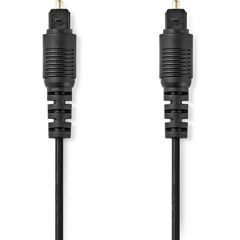 nedis CAGL25000BK10 cable de audio óptico plateado 1 metro