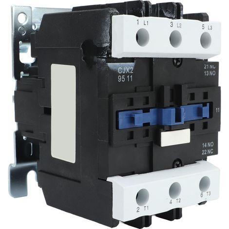Contacteur AC 95A 3 phases, contacts argent, tension d'isolation 690V, haute sensibilité, bobine AC220V, faible tension (1/5)