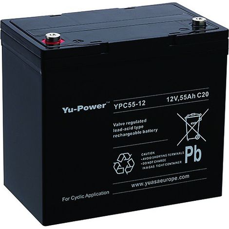 Batterie plomb étanche YPC55-12 Yuasa 12v 55ah