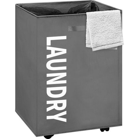 Panier à linge à roulettes style japonais, panier à linge en tissu Oxford, panier de rangement pour vêtements, panier de rangement pour tapis de yoga (1/5)