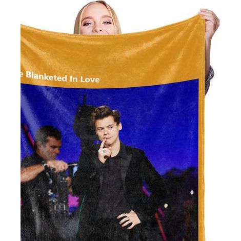 Tapis étoile personnalisé Harry Styles 120x150 cm, couverture décorative en velours doux, motif star unique, cadeau fan, tissu haute qualité pour chambre salon (1/3)
