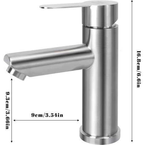 Mischbatterie aus schwarzem Edelstahl – Einbrennlackierung – Zwei Warm- und Kaltwasserregler – Auslaufsicherer Keramikkern (1/3)