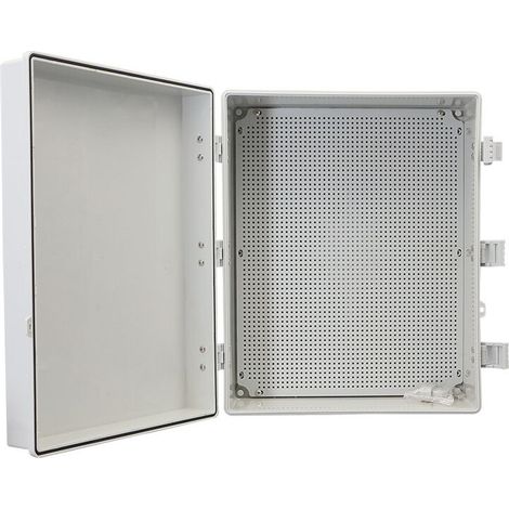 Rosvola Boite de Derivation avec Couvercle à Charnière en Acier Inoxydable,Boîtier électrique étanche IP66 Boîtier en Plastique ABS,500x400x200MM,Comprend une Plaque de Montage et un Support Mural (1/5)